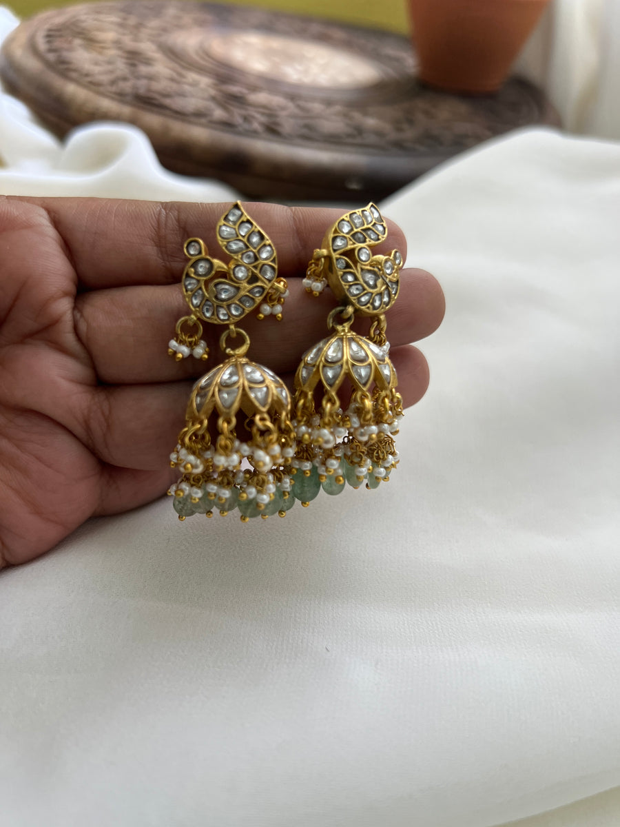 MEDHA Jhumkas (White)