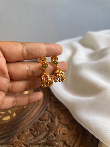 Kid friendly mini kemp Jhumkas