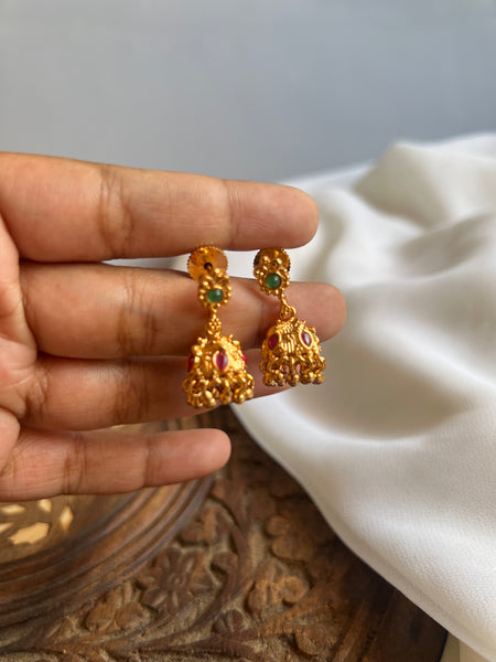 Kid friendly mini kemp Jhumkas