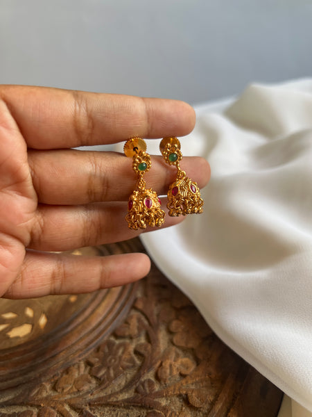Kid friendly mini kemp Jhumkas