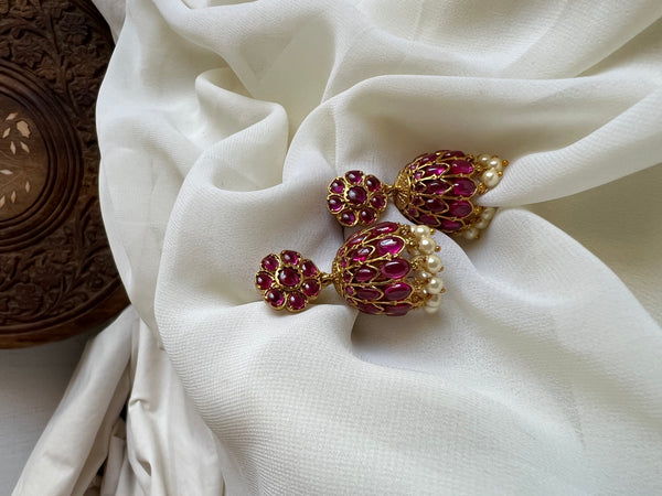 Premium kemp flower Jhumkas