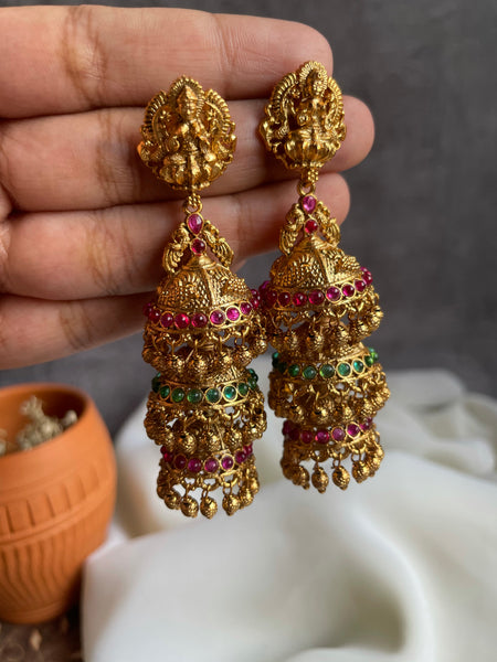 Lakshmy layered jhumkas