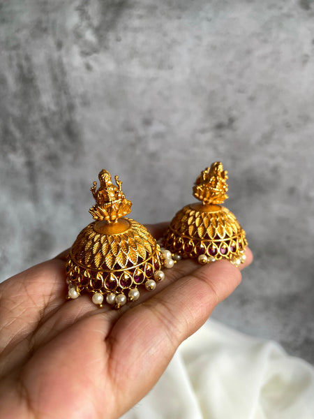 Simple Lakshmi jhumkas