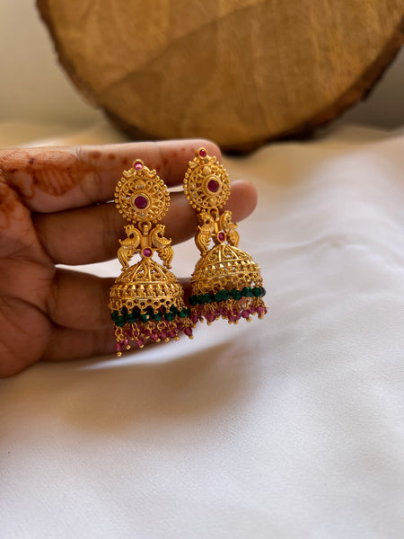 Gold like cutwork Jhumkas
