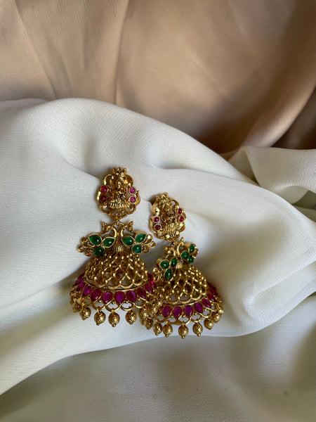 Cutwork Lakshmi kemp jhumkas