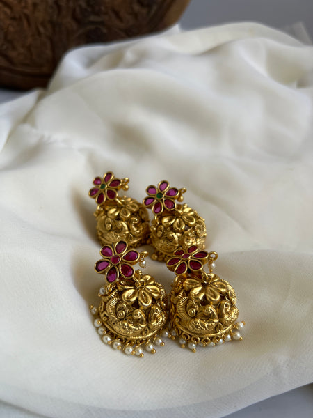Kemp flower antique Jhumkas