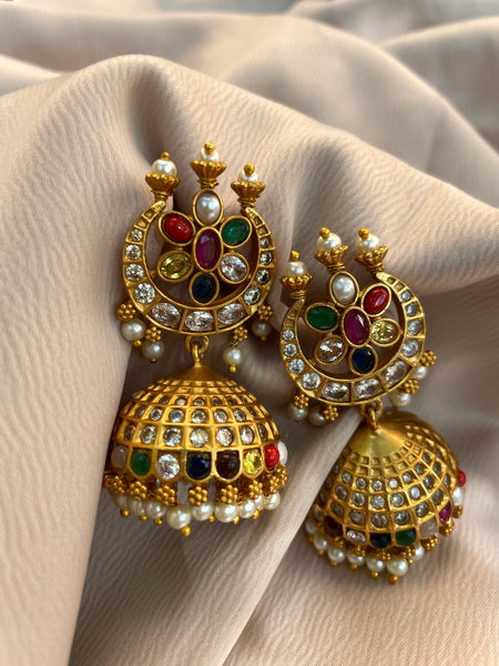 Navarathna jhumkas