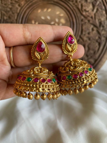 Oval kemp umbrella Jhumkas