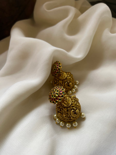 Kemp flower Nagas Jhumkas - 4 Colors