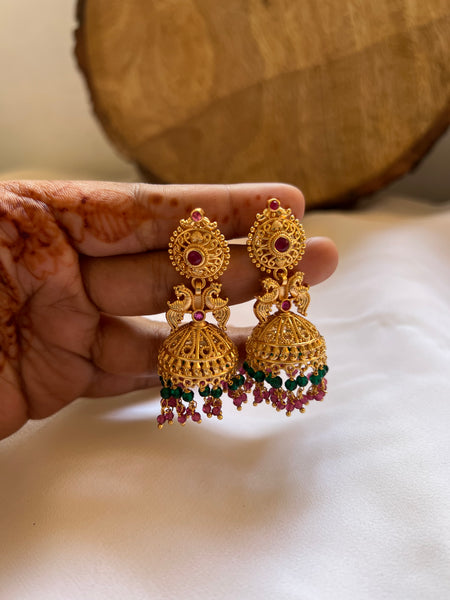 Gold like cutwork Jhumkas