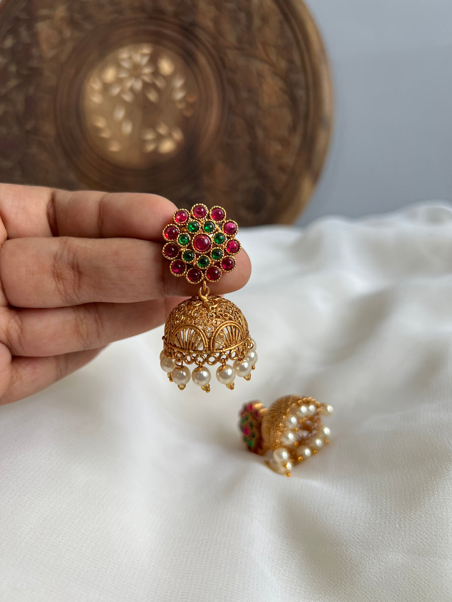 Kemp flower Jhumkas House of Jhumkas