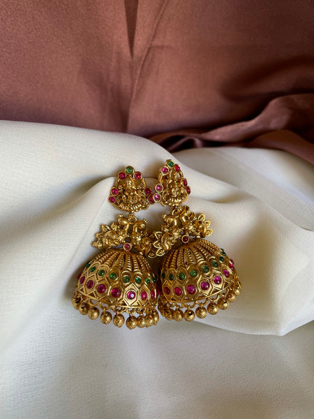 Bridal Lakshmi jhumkas