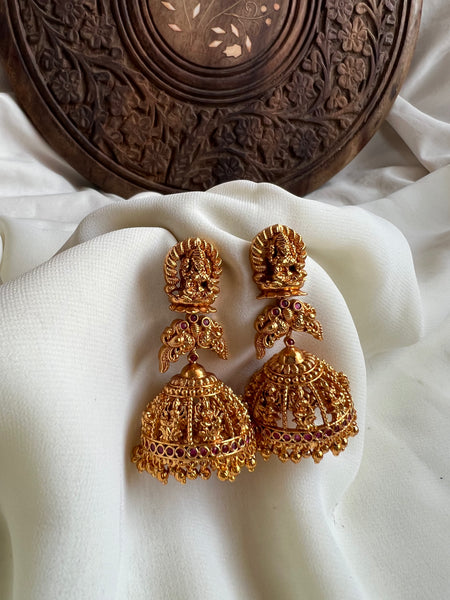 Bridal Lakshmi cutwork Jhumkas
