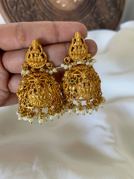Lakshmi matte cutwork jhumkas