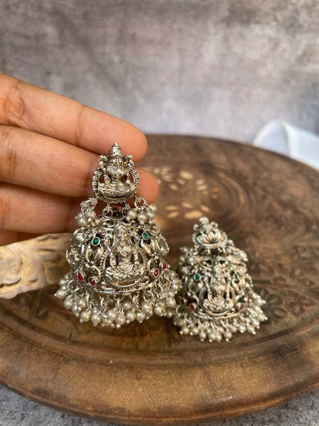 Jumbo Lakshmi cutwork Jhumkas