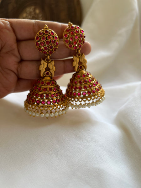 Kemp peacock jumbo Jhumkas