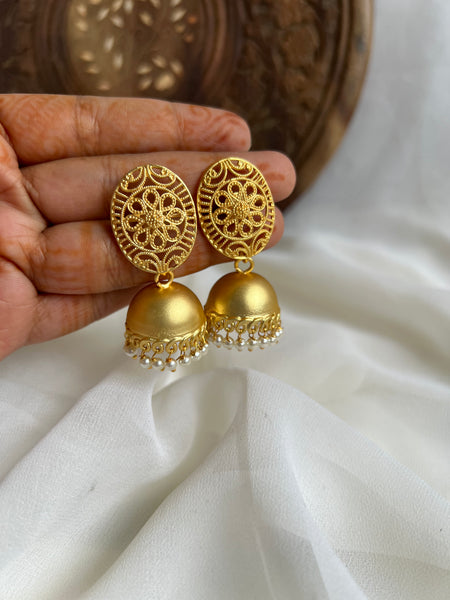 Budget cutwork Jhumkas