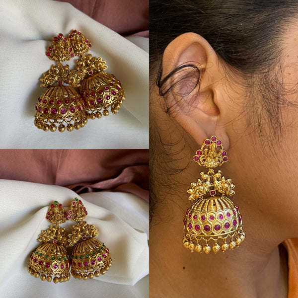 Bridal Lakshmi jhumkas