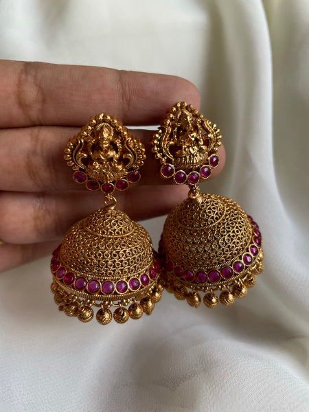 Ruby Lakshmi bridal Jhumkas