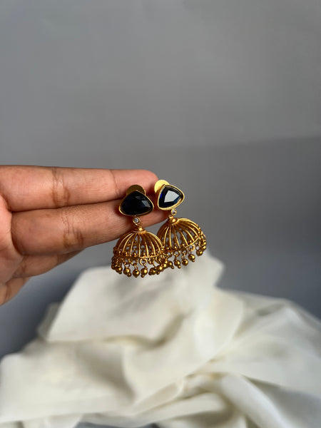 Candy stone cutwork Jhumkas