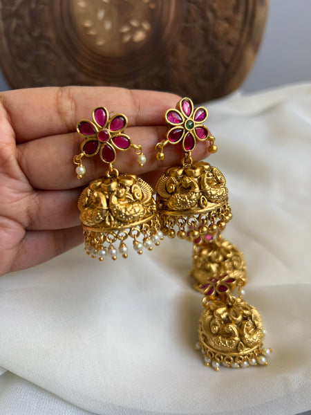 Kemp flower antique Jhumkas