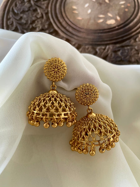 Golden cutwork Jhumkas ( 2 Colors)