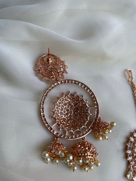 Jumbo AD stone Chaandbalis with Tika