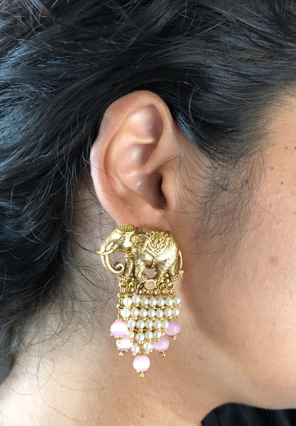 Elephant cluster bead studs