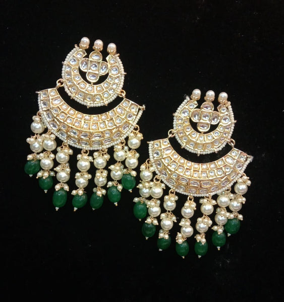 Double Chaand pearl Balis