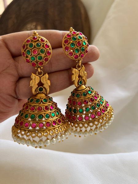 Kemp peacock jumbo Jhumkas