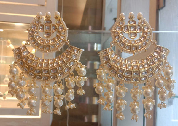 Double Chaand pearl Balis