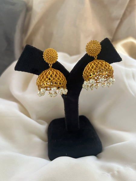 Cutwork jhumkas jumbo