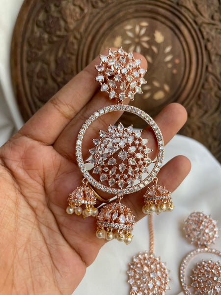 Jumbo AD stone Chaandbalis with Tika