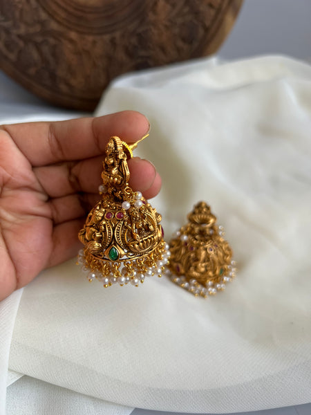 Lakshmi with Ganesha antique Jhumkas