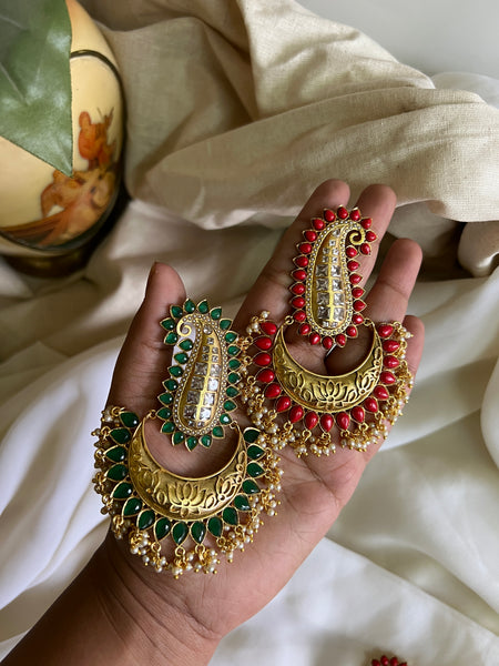 Jumbo lotus embossed Chaandbalis