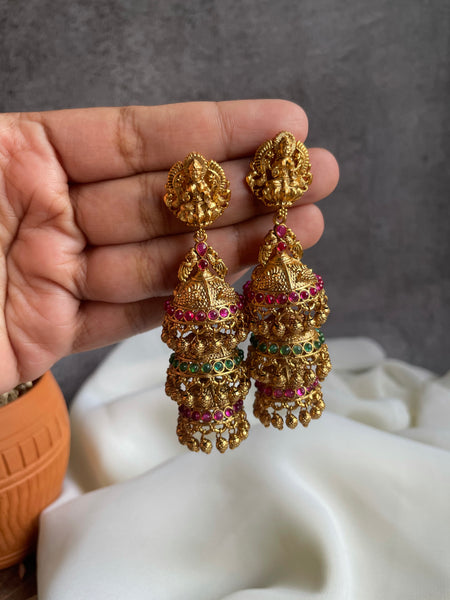 Lakshmy layered jhumkas