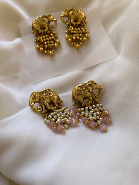 Elephant cluster bead studs