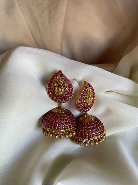 Manga kemp Peacock jhumkas