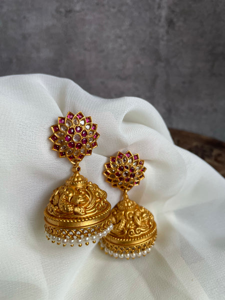 Kemp flower Nagas Jhumkas - 4 Colors