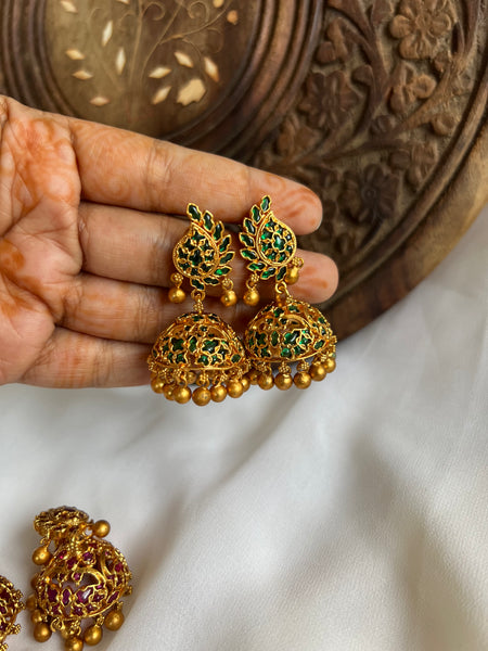 Kemp cutwork Jhumkas