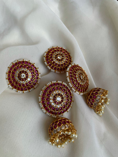 Kemp chakra studs and Jhumkas