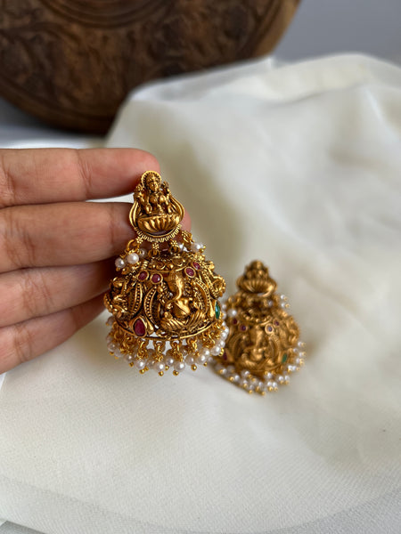 Lakshmi with Ganesha antique Jhumkas