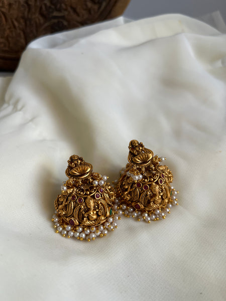 Lakshmi with Ganesha antique Jhumkas