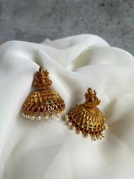 Simple Lakshmi jhumkas
