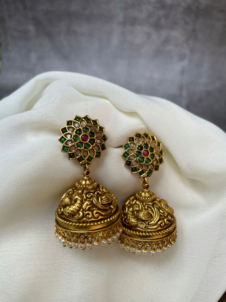 Kemp flower Nagas Jhumkas - 4 Colors