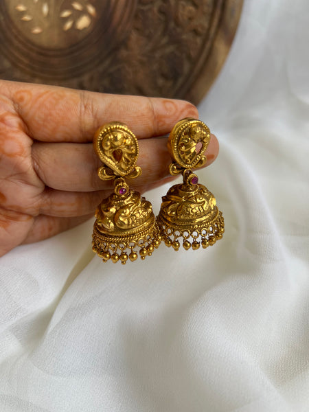 Gold look alike Mayil Jhumkas