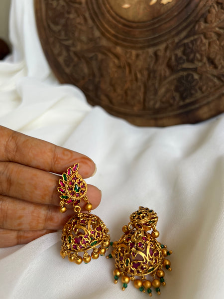 Kemp cutwork Jhumkas