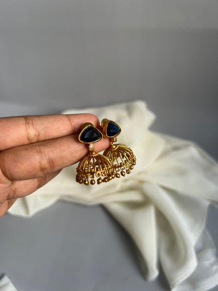 Candy stone cutwork Jhumkas