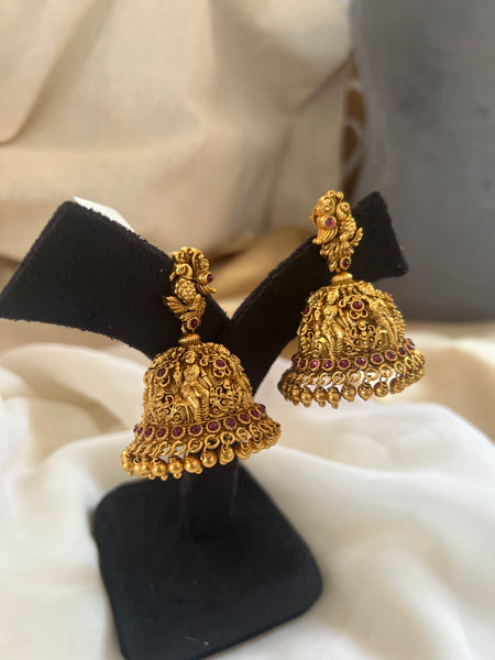 Premium temple nrithya jhumkas