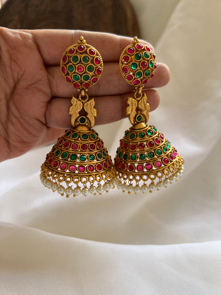 Kemp peacock jumbo Jhumkas